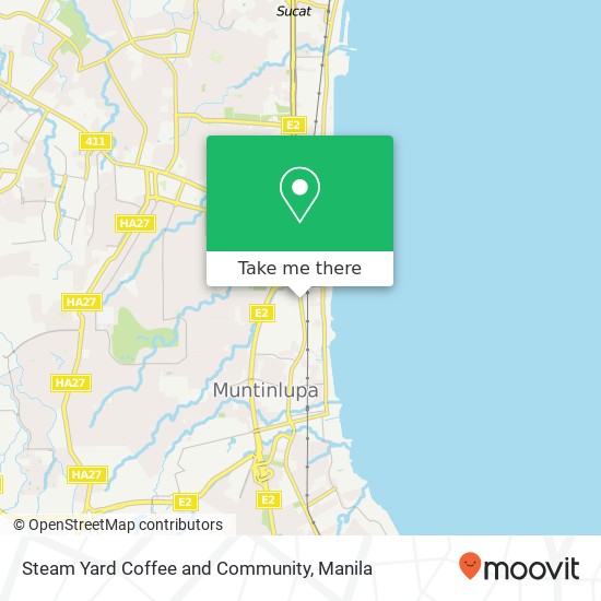 Steam Yard Coffee and Community, National Rd Bayanan, Muntinlupa map