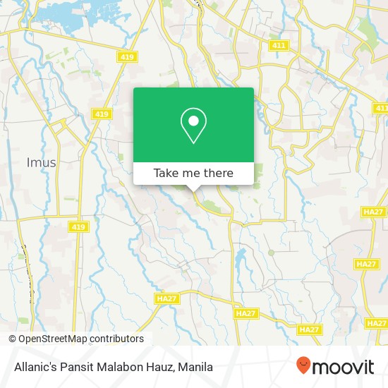 Allanic's Pansit Malabon Hauz, Molino Blvd Molino V, Bacoor map