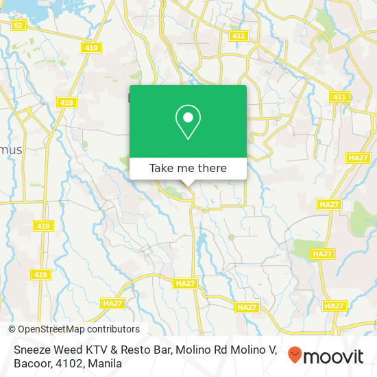 Sneeze Weed KTV & Resto Bar, Molino Rd Molino V, Bacoor, 4102 map