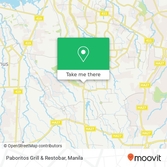 Paboritos Grill & Restobar, Molino V, Bacoor map