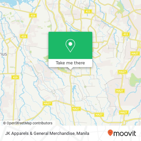 JK Apparels & General Merchandise, Molino V, Bacoor map