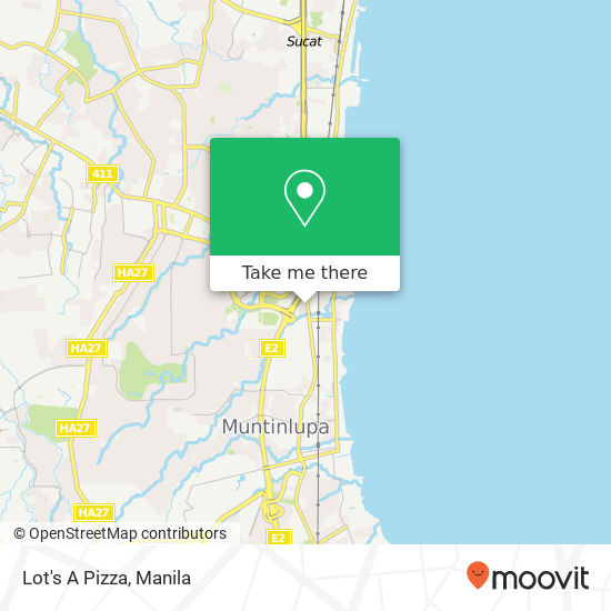 Lot's A Pizza, Luzon Alabang, Muntinlupa map