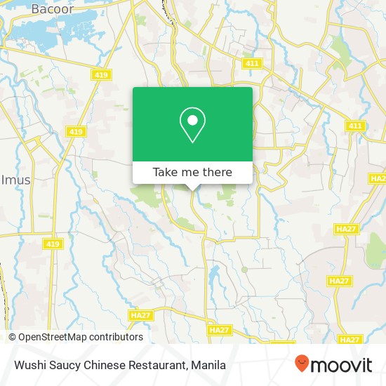 Wushi Saucy Chinese Restaurant, Molino Rd San Nicolas I, Bacoor map
