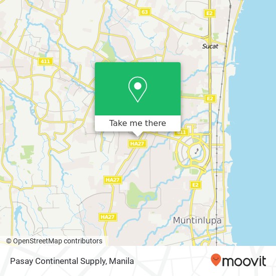 Pasay Continental Supply, Jasmin Almanza dos, Las Piñas map