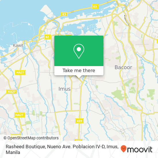 Rasheed Boutique, Nueno Ave. Poblacion IV-D, Imus map