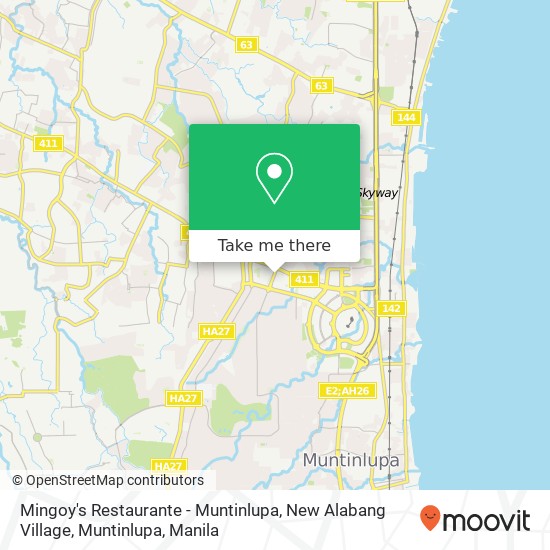 Mingoy's Restaurante - Muntinlupa, New Alabang Village, Muntinlupa map