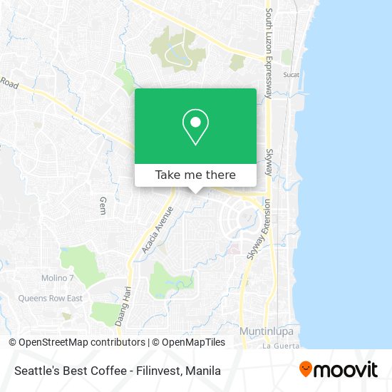 Seattle's Best Coffee - Filinvest map