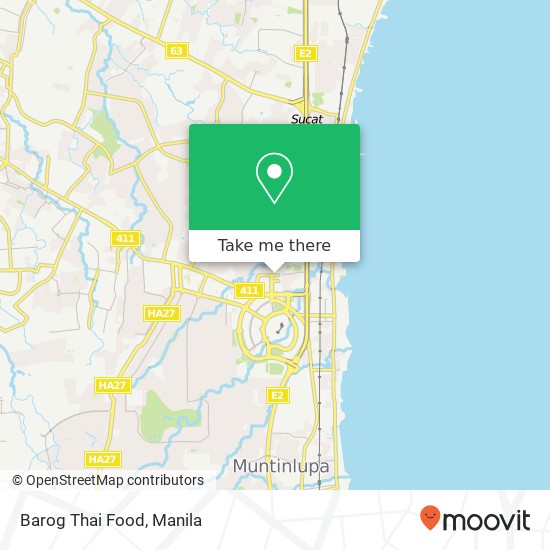 Barog Thai Food, Northgate Ave Alabang, Muntinlupa map
