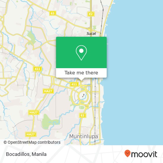 Bocadillos, Orient Ln Alabang, Muntinlupa map