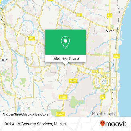 3rd Alert Security Services, Hope Almanza Uno, Las Piñas map