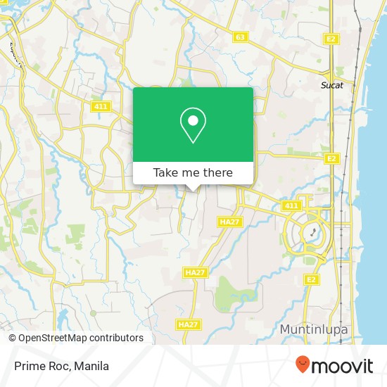 Prime Roc, Rose Ave Pilar, Las Piñas map