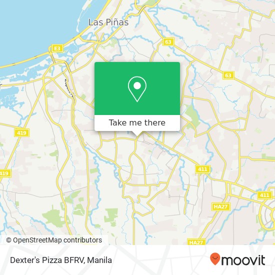 Dexter's Pizza BFRV, B. F. Resort Dr Talon dos, Las Piñas map