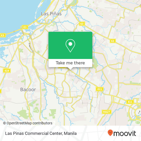 Las Pinas Commercial Center, Alabang-Zapote Rd Talon dos, Las Piñas map