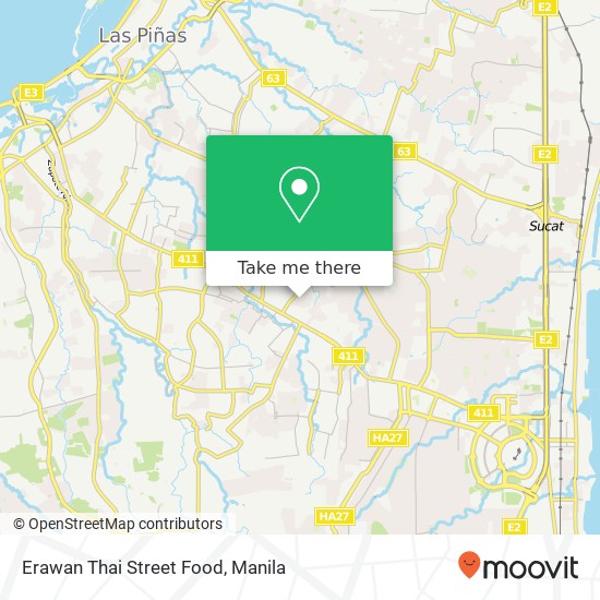 Erawan Thai Street Food, California Talon Tres, Las Piñas map