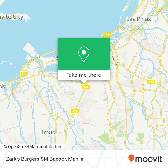 Zark's Burgers SM Bacoor, Habay I, Bacoor, 4102 map