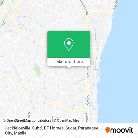 Jackielouville, Subd. BF Homes, Sucat, Paranaque City map