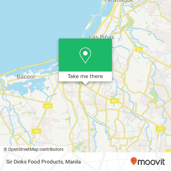 Sir Dinks Food Products, Alabang-Zapote Rd Pamplona Uno, Las Piñas map