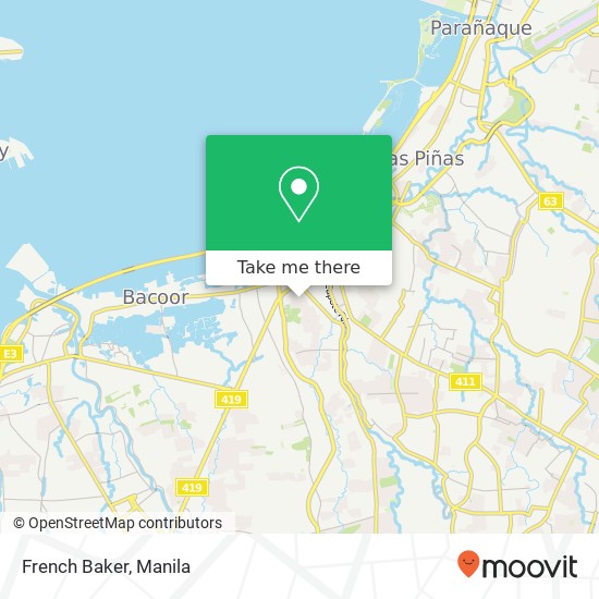 French Baker, Aguinaldo Ext Zapote IV, Bacoor, 4102 map