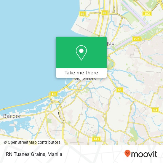 RN Tuanes Grains, San Francisco St Ilaya, Las Piñas map