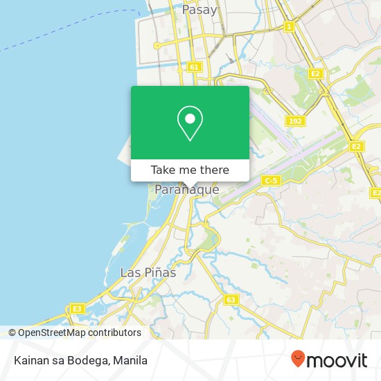 Kainan sa Bodega, Gomez La Huerta, Parañaque map