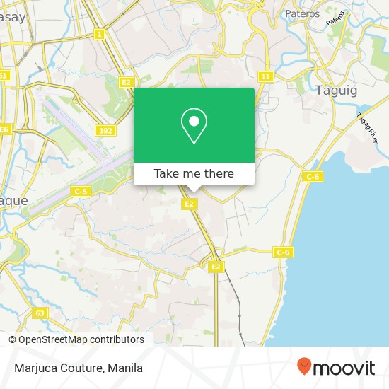 Marjuca Couture, Narra San Martin de Porres, Parañaque map