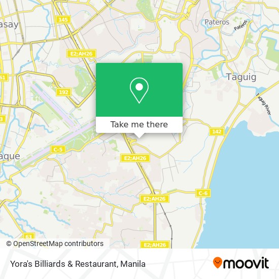 Yora's Billiards & Restaurant map