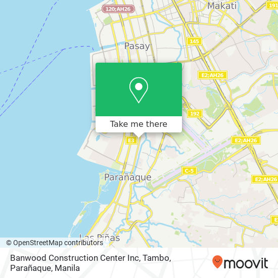 Banwood Construction Center Inc, Tambo, Parañaque map