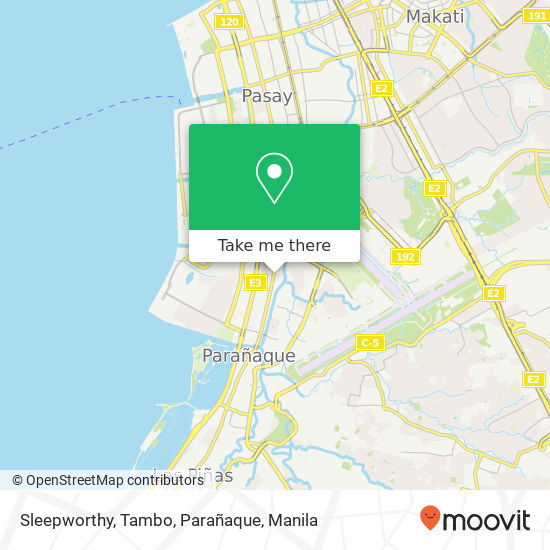 Sleepworthy, Tambo, Parañaque map