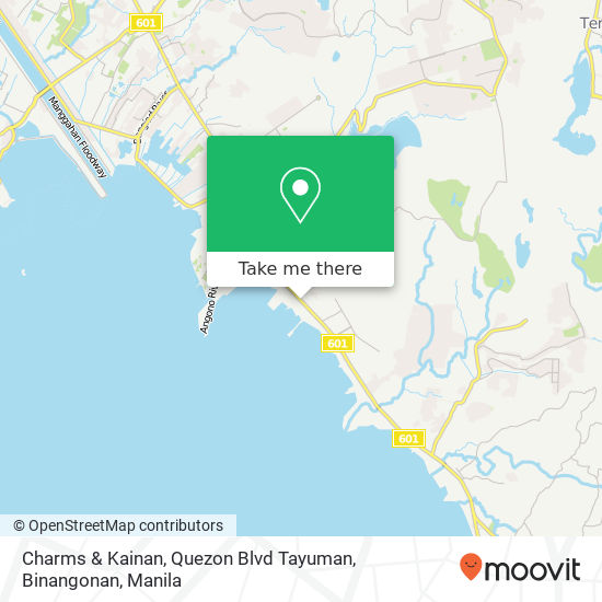 Charms & Kainan, Quezon Blvd Tayuman, Binangonan map