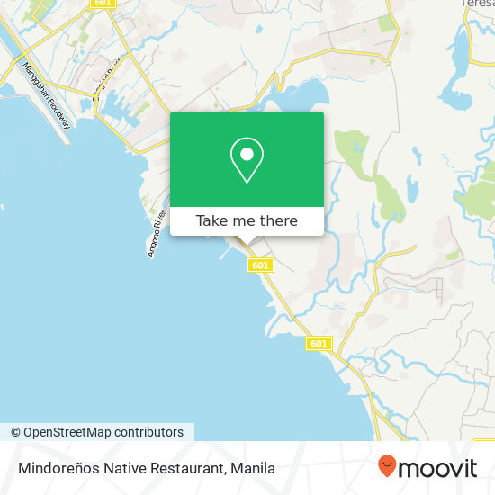 Mindoreños Native Restaurant, Manila East Rd Tayuman, Binangonan map