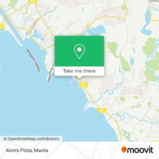 Alvin's Pizza map