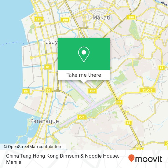 China Tang Hong Kong Dimsum & Noodle House, Barangay 183, Pasay City map