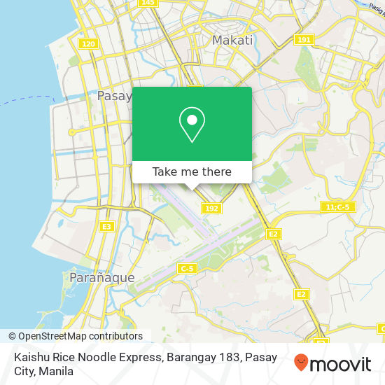 Kaishu Rice Noodle Express, Barangay 183, Pasay City map