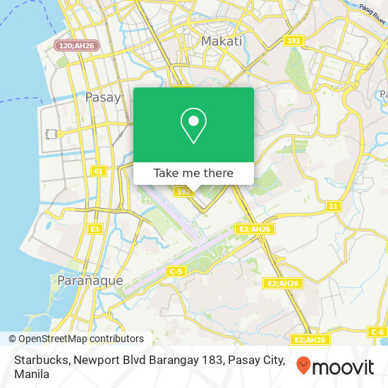 Starbucks, Newport Blvd Barangay 183, Pasay City map