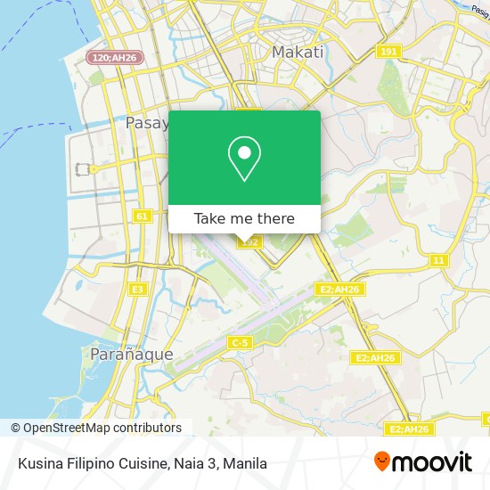 Kusina Filipino Cuisine, Naia 3 map