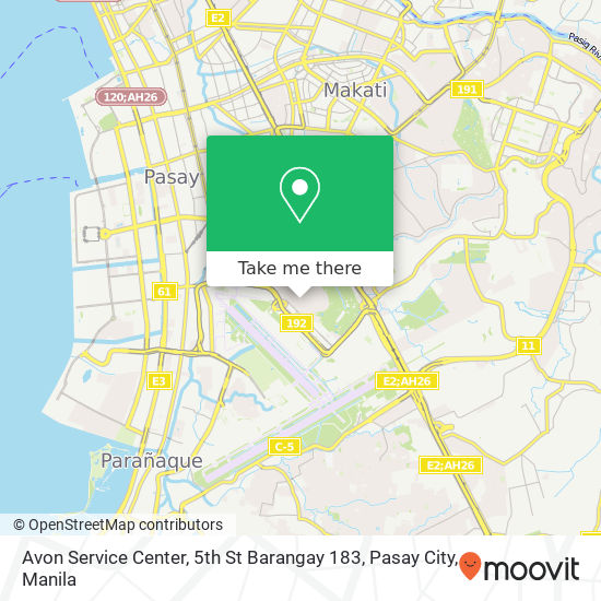 Avon Service Center, 5th St Barangay 183, Pasay City map