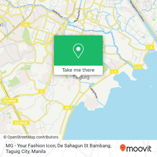 MG - Your Fashion Icon, De Sahagun St Bambang, Taguig City map