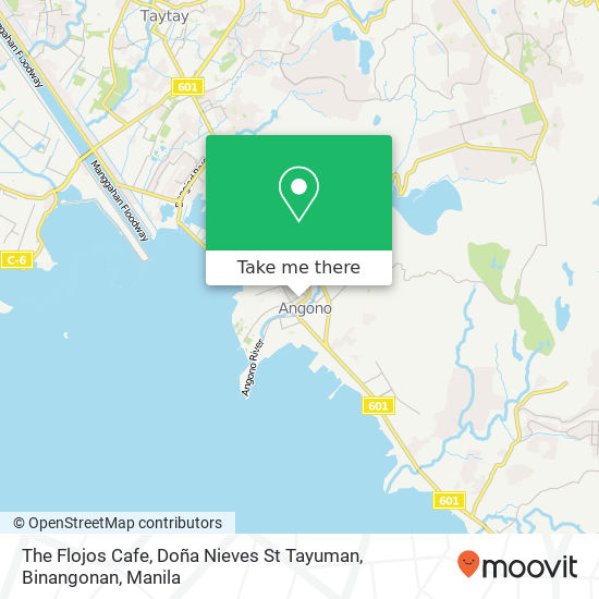 The Flojos Cafe, Doña Nieves St Tayuman, Binangonan map