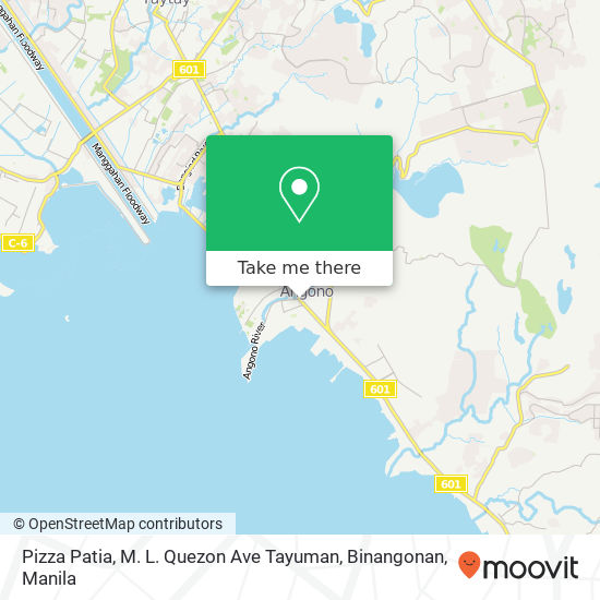 Pizza Patia, M. L. Quezon Ave Tayuman, Binangonan map