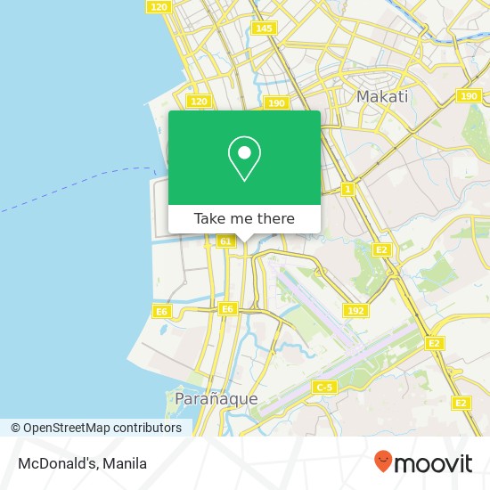 McDonald's, F. B. Harrison Baclaran, Parañaque map