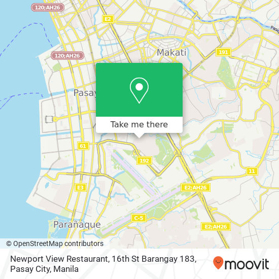 Newport View Restaurant, 16th St Barangay 183, Pasay City map