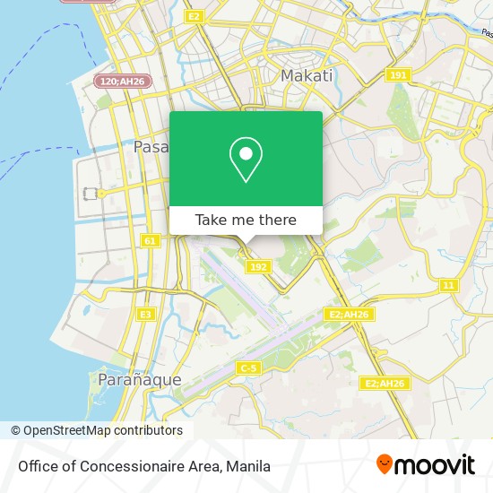 Office of Concessionaire Area map