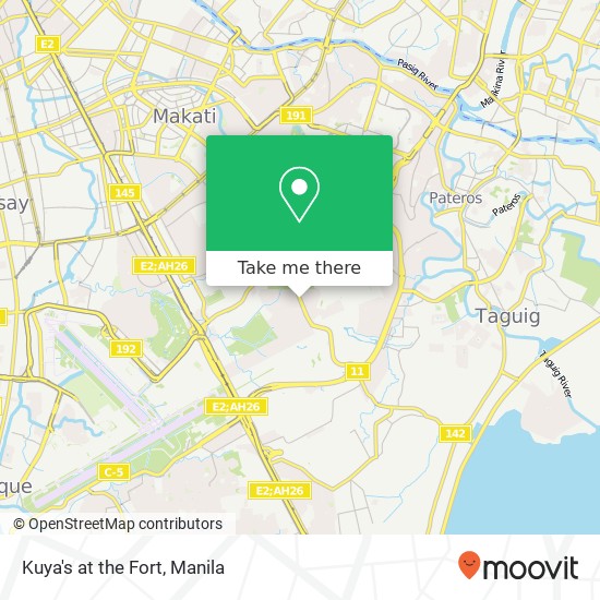 Kuya's at the Fort map