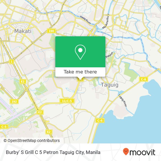 Burby' S Grill C 5 Petron Taguig City, Signal Village, Taguig City map