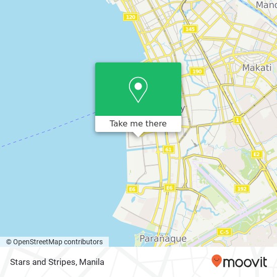 Stars and Stripes, Pacific Dr Barangay 76, Pasay City map