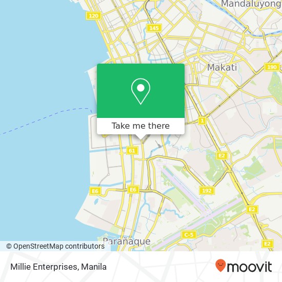 Millie Enterprises, Hangganan Baclaran, Parañaque map