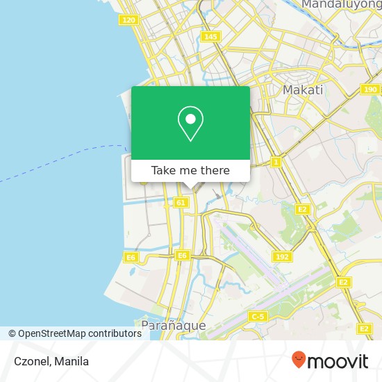 Czonel, Hangganan Baclaran, Parañaque map