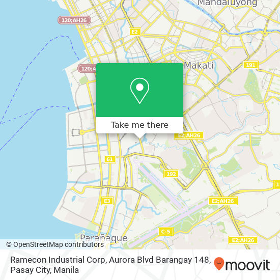 Ramecon Industrial Corp, Aurora Blvd Barangay 148, Pasay City map