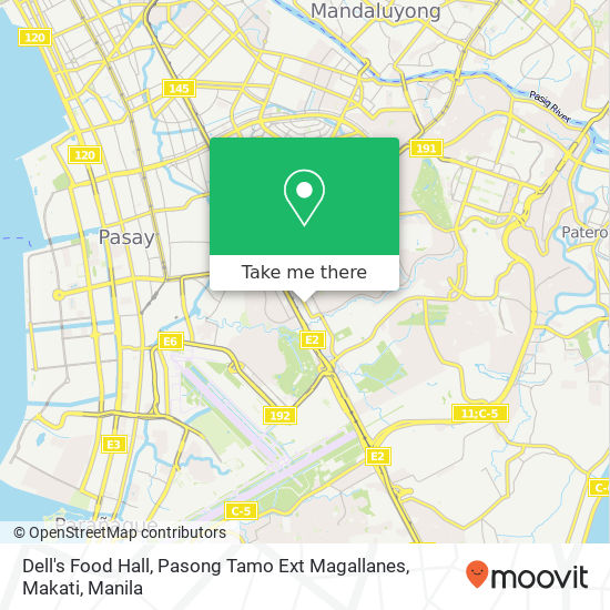 Dell's Food Hall, Pasong Tamo Ext Magallanes, Makati map