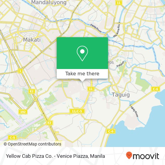 Yellow Cab Pizza Co. - Venice Piazza, Campus Ave Western Bicutan, Taguig City map